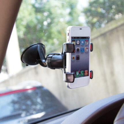Car Phone Holder Bracket Clip Mounted on Windshield Dashboard 360 Degree Rotation Suction Cup Phone Holder