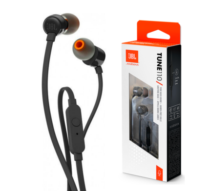 JBL TUNE 110 In Ear Headphones T110 Pure Bass Handfree Wired Earphone Headset
