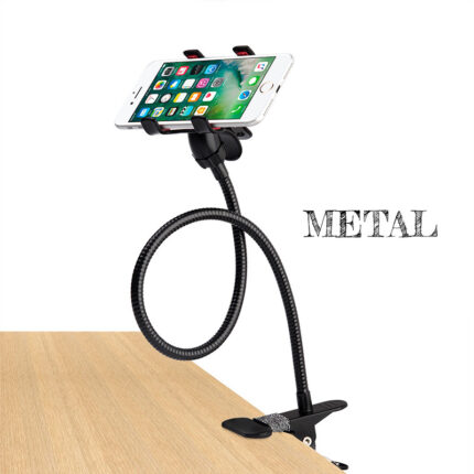 Metal Strong Lazy Holder Long Arm Flexible Bed Lazy Bracket Desk Phone Holder
