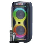 Brodu 2109 Portable Bluetooth Karaoke Speaker with wireless microphone and LED party lights