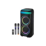 NDR-815 Portable Bluetooth Karaoke Speaker with wireless microphone and LED lights