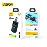 Aspor A317 22.5W PD 30000mAh Portable Power Bank with dual USB ports and fast charging support