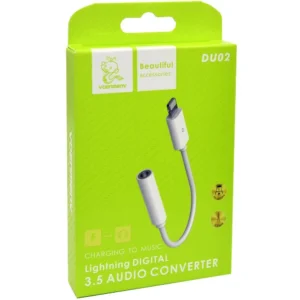 VDENMENV DU02 Lightning to 3.5mm AUX Converter Adapter for iPhone and iPad