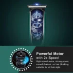 VGR V-176 Rechargeable Hair Trimmer For Men with stainless steel blades and adjustable length settings