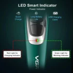 VGR V-176 Rechargeable Hair Trimmer For Men with stainless steel blades and adjustable length settings
