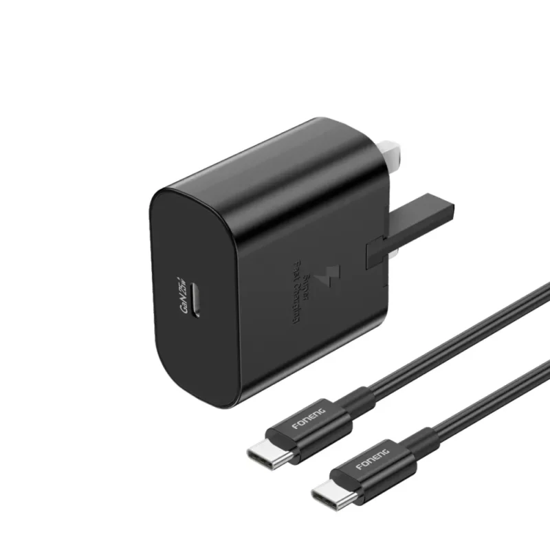 Foneng UK32 USB-C 25W PD Fast Charger Adapter for Samsung, Huawei, Redmi, Xiaomi