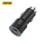 Aspor A909 car charger dual port USB and Type-C