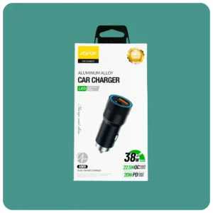 Aspor A909 car charger dual port USB and Type-C