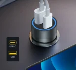 Aspor A909 car charger dual port USB and Type-C