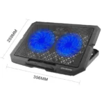 X3 Dual Fans USB Laptop Cooling Pad with adjustable stand