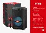 KTS 1330 Portable Bluetooth Speaker with Wireless Mic