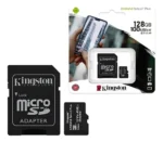 Kingston 128GB Class 10 microSD card with adapter