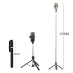 PLOKAMA Live-K9 1.7m Selfie Stick Tripod with Bluetooth Remote – Adjustable Mobile Stand