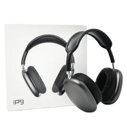 P9 wireless bluetooth headset in sleek black finish, over-ear design