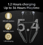 Aspor A601 Wireless Bluetooth Magnetic Neckband Earbuds Sri Lanka