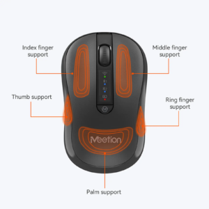 Meetion BTM185 2.4G Wireless and Bluetooth Silent Mouse Black Sri Lanka