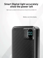 VEN-DENS VD-PB061 20000mAh Power Bank with Built-in Cables and LED Display