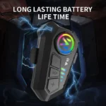 Y10 Motorcycle Helmet Bluetooth Headset with Mic and 1000mAh Battery