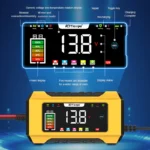 12V 6A Smart Battery Charger with LED Touch Screen and Pulse Repair Mode