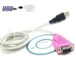 USB 2.0 to RS232 Serial DB9 9-Pin Male Adapter Cable with Blue Jacket