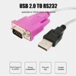 USB 2.0 to RS232 Serial DB9 9-Pin Male Adapter Cable with Blue Jacket