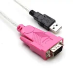 USB 2.0 to RS232 Serial DB9 9-Pin Male Adapter Cable with Blue Jacket