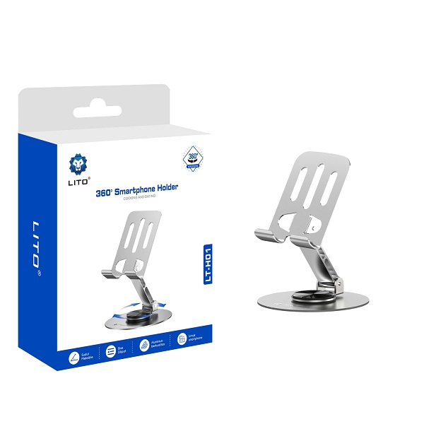 LITO LT-H01 360 rotation adjustable smart phone holder desk table stand for smartphones