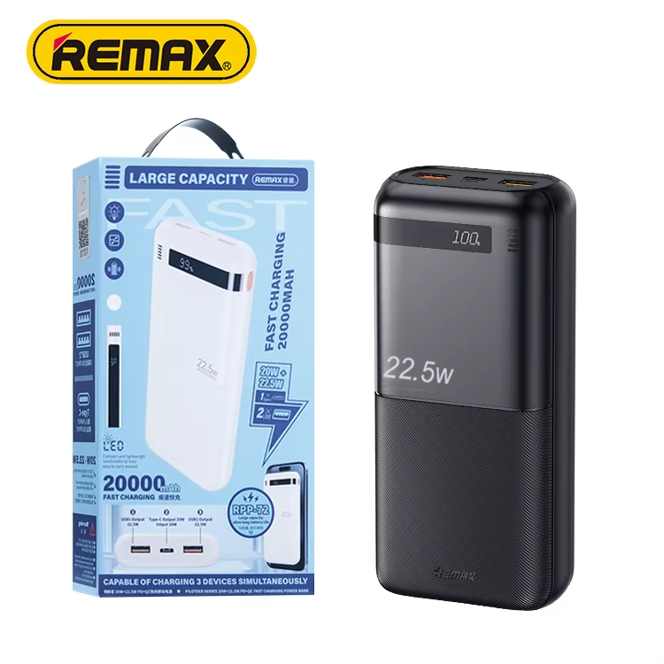 REMAX RPP-72 Fast Charging Power Bank 20000mAh Matte Black Sri Lanka