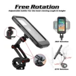 Waterproof Case for Bike Phone Holder Mount M3 360 Degree View