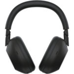 Sony WH-1000XM6 ultimate ANC wireless over-ear noise-canceling headphones in black, folded alongside their compact carrying case.