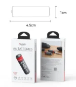 Yesido YP88 rechargeable AA battery with a Type-C cable plugged directly into its charging port, showing the built-in LED indicator light.