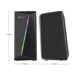 Kisonli X30 USB 3.5mm Multimedia Speaker with RGB Light