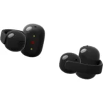 Sony LinkBuds Clip WF-LC900 open-ear wireless earbuds featuring a comfortable clip-on design, shown inside their matching charging case.