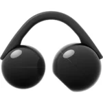 Sony LinkBuds Clip WF-LC900 open-ear wireless earbuds featuring a comfortable clip-on design, shown inside their matching charging case.