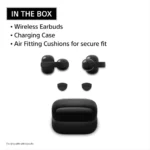 Sony LinkBuds Clip WF-LC900 open-ear wireless earbuds featuring a comfortable clip-on design, shown inside their matching charging case.