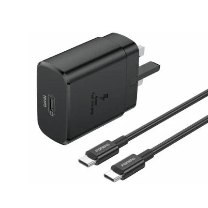 Foneng UK34 USB-C 45W PD fast charger adaptor package with included Type-C to Type-C charging cable.
