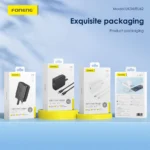 Foneng UK34 USB-C 45W PD fast charger adaptor package with included Type-C to Type-C charging cable.