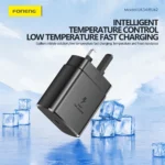 Foneng UK34 USB-C 45W PD fast charger adaptor package with included Type-C to Type-C charging cable.
