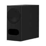 Sony BRAVIA Theater Bar 5 HT-B500 3.1 channel soundbar placed under a TV screen alongside its matching wireless subwoofer.