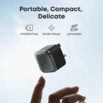 Anker Nano Charger 45W ultra-compact USB-C wall adapter in black, designed for high-speed charging.