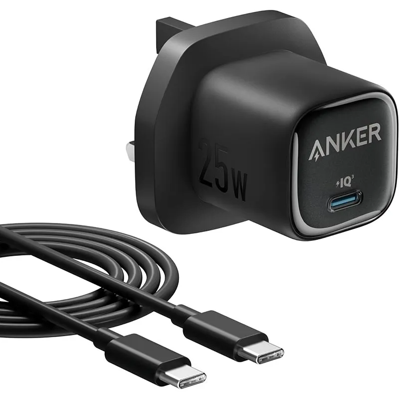 Anker 25W compact USB-C fast charger adapter with Type-C to C cable for sale in Sri Lanka.