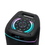 NDR-822 portable Bluetooth karaoke speaker with RGB LED lights and included wireless microphone in Sri Lanka.