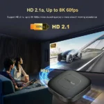 Mortal T1 Android 14.0 4K smart streaming media player TV box with remote control for sale in Sri Lanka.