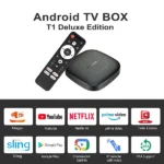 Mortal T1 Android 14.0 4K smart streaming media player TV box with remote control for sale in Sri Lanka.