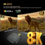 Mortal T1 Android 14.0 4K smart streaming media player TV box with remote control for sale in Sri Lanka.