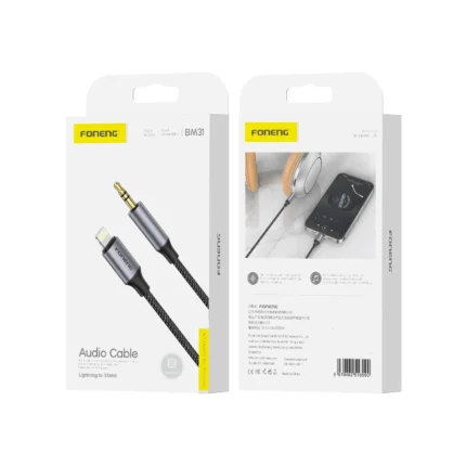 FONENG BM31 Lightning to 3.5mm Metal Audio Cable