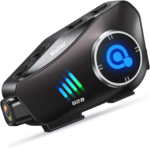 Q28 motorcycle helmet HD 1080P video recorder Bluetooth headset with waterproof housing and 1500mAh battery displayed in Sri Lanka.